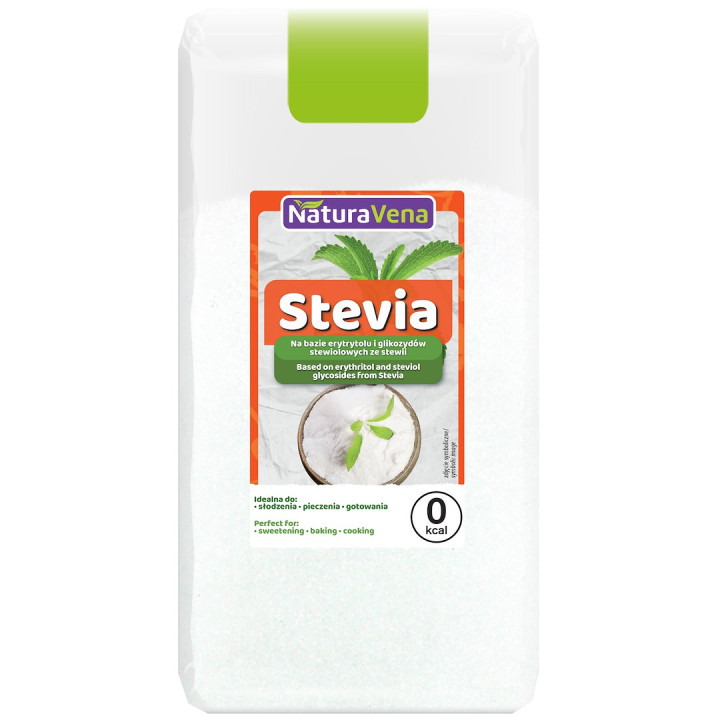 Stevia z Erytrytoliem Naturalna Słodzik Wegański Bez Cukru 500 g - Nat
