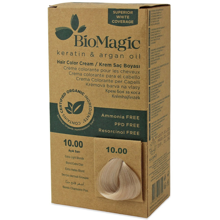 Farba do Włosów Extra Jasny Blond Naturalna z Olejami BIO 250 g - Biom