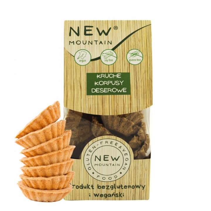Korpusy Deserowe Kruche Bezglutenowe Wegańskie 200 g - New Mountain - 