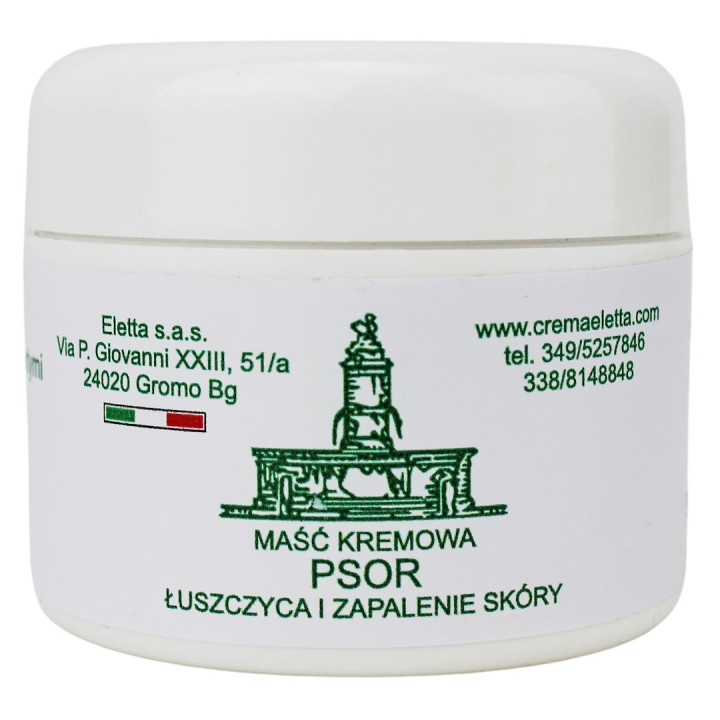 Maść Kremowa na Łuszczycę i Zapalenie Skóry Wegańska 50 ml - Eletta - 