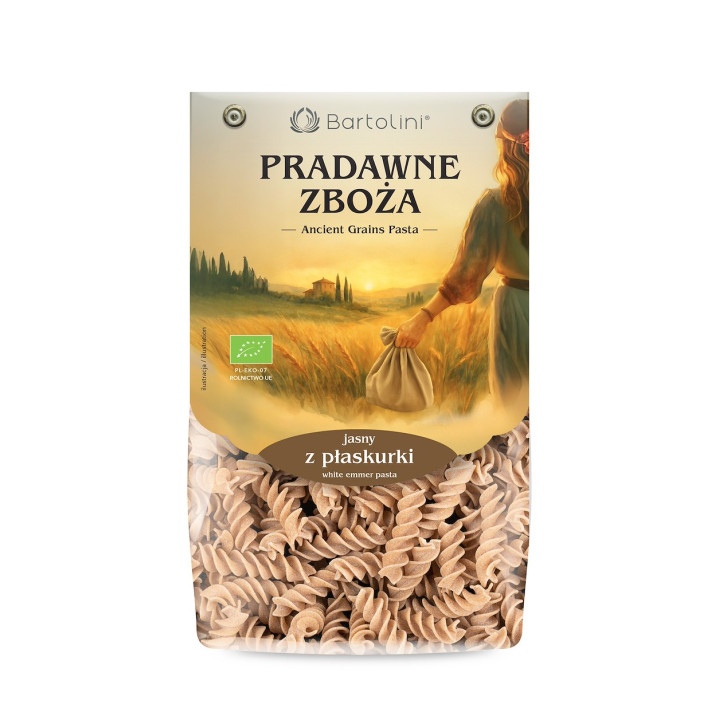 Makaron Świderki z Pszenicy Płaskurka BIO 250 g - Bartolini - Ekochatk