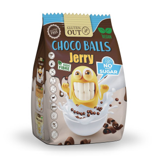 Kulki Zbożowe Kakaowe Bezglutenowe Bez Cukru 375 g - Jerry Gluten Out 