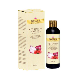 Olejek do Włosów Czerwona Cebula z Hibiskusem Wegański 200 ml - Sattva