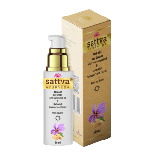 Krem Do Twarzy Pro-Age Na Dzień Wegański Z Bakuchiolem 50 ml - Sattva 