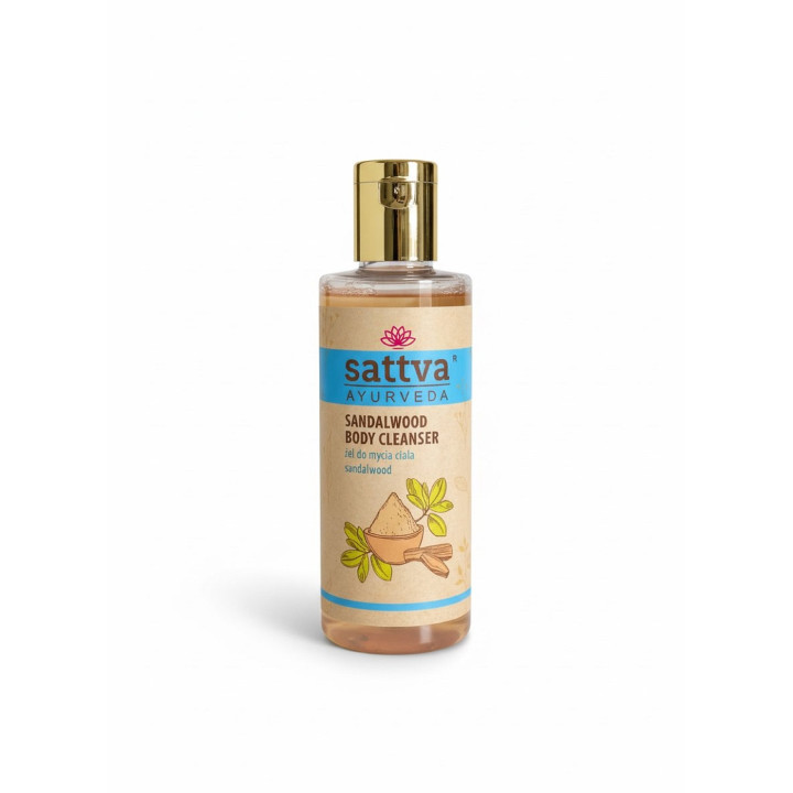 Żel do Mycia Ciała Drzewo Sandałowe Wegański 210 ml - Sattva - Ekochat