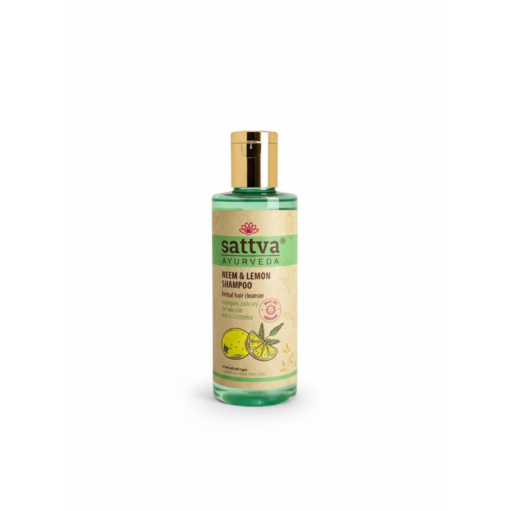 Szampon Ziołowy Neem i Cytryna Wegański 210 ml - Sattva - Ekochatka