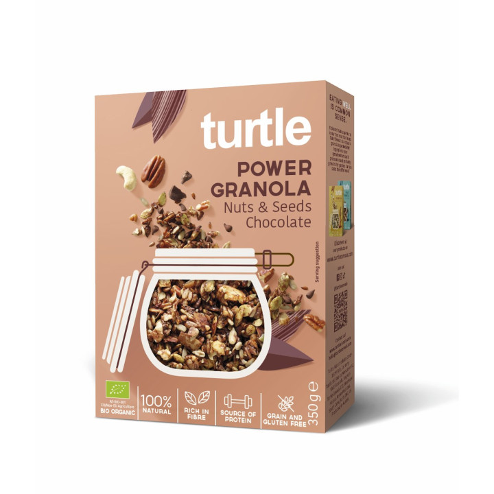 Granola Czekoladowo Orzechowa z Nasionami Bezglutenowa BIO 350 g - Tur