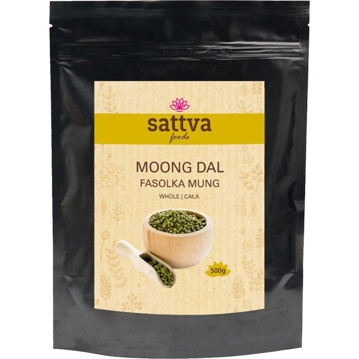 Fasolka Mung Moong Dal Wegańska 500 g - Sattva - Ekochatka