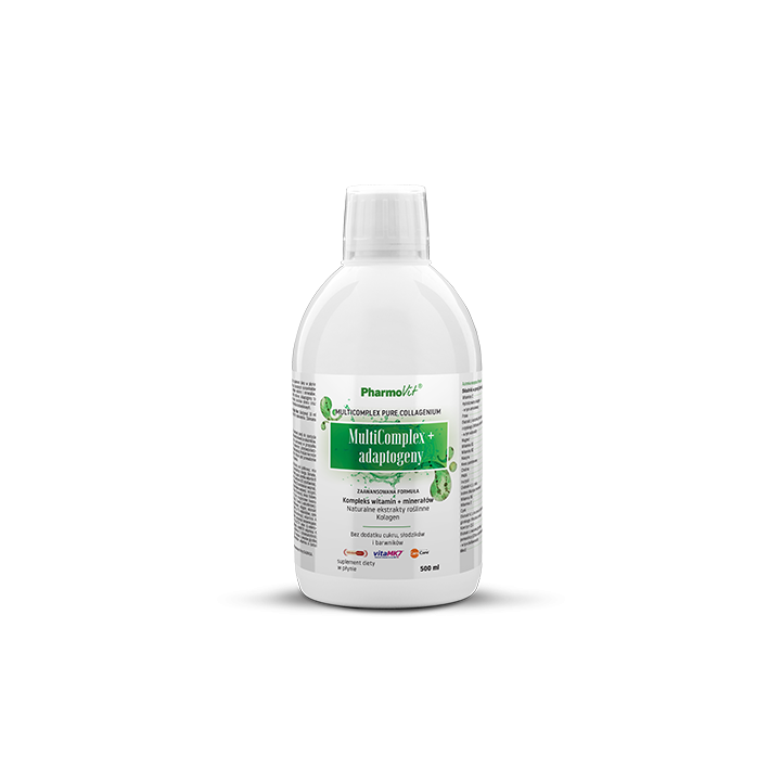 Multicomplex Adaptogeny Płyn Bezglutenowy Witaminy Minerały 500 ml - P