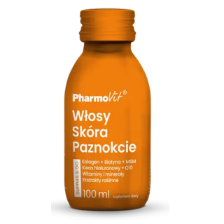 Shot Kolagen na Włosy Skórę Paznokcie Bezglutenowy Wegański 100 ml - P