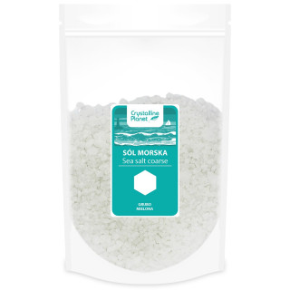 Sól Morska Grubo Mielona Nierafinowana Wegańska 1 kg - Crystalline Pla