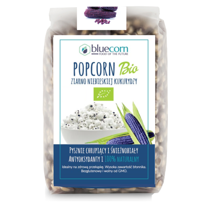 Popcorn Ziarno Kukurydzy Niebieskiej Bezglutenowe BIO 350 g - POPCROP 