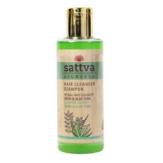 Szampon Ziołowy Ayurvedyjski Neem i Aloes Wegański 210 ml - Sattva - E