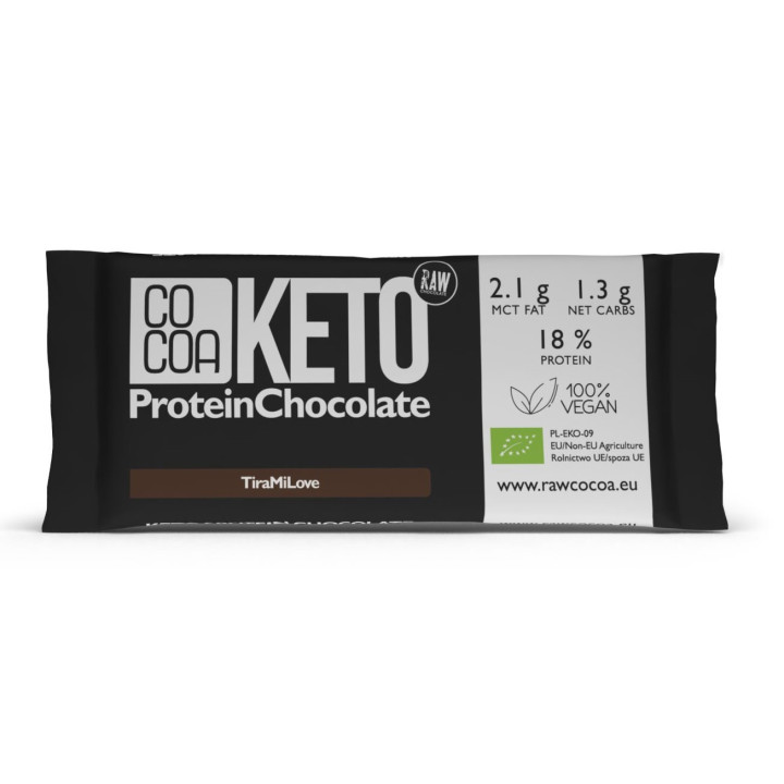 Czekolada Proteinowa Keto Tiramisu Bez Cukru BIO 40 g - Cocoa - Ekocha