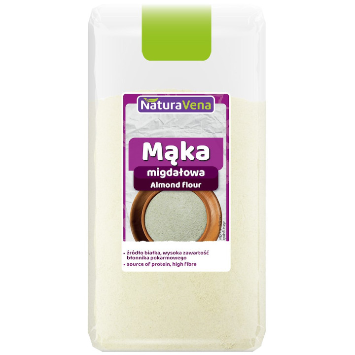 Mąka Migdałowa Wegańska Bezglutenowa Keto 500 g - Naturavena - Ekochat