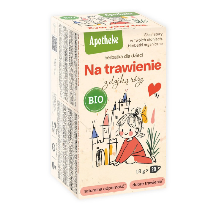 Herbatka dla Dzieci na Trawienie z Dziką Różą BIO 36g 20 saszetek - Ap