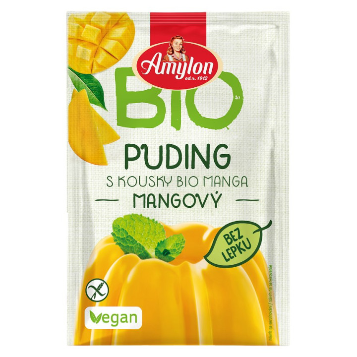 Budyń Mango Bezglutenowy BIO 40 g - Amylon - Ekochatka