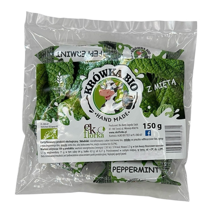 Krówki z Miętą Bezglutenowe BIO 150 g - Ekoflorka - Ekochatka