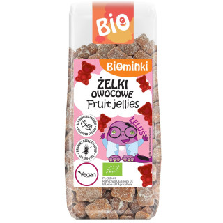 Żelki Owocowe bez Cukru Bezglutenowe Wegańskie BIO 150 g - Biominki - 
