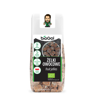 Żelki Owocowe Bez Żelatyny Wegańskie Bezglutenowe BIO 90g - Biogol - E