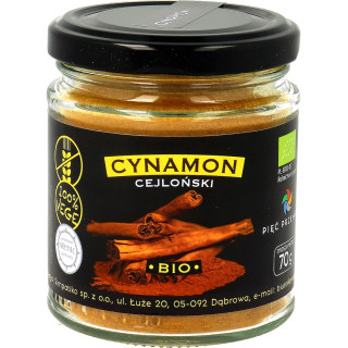 Cynamon Cejloński BIO Bezglutenowy 70 g - Pięć Przemian - Ekochatka