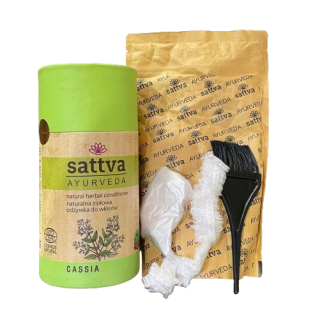 Odżywka Bezbarwna Cassia Neutralna Henna Wegańska ECO 150 g - Sattva -