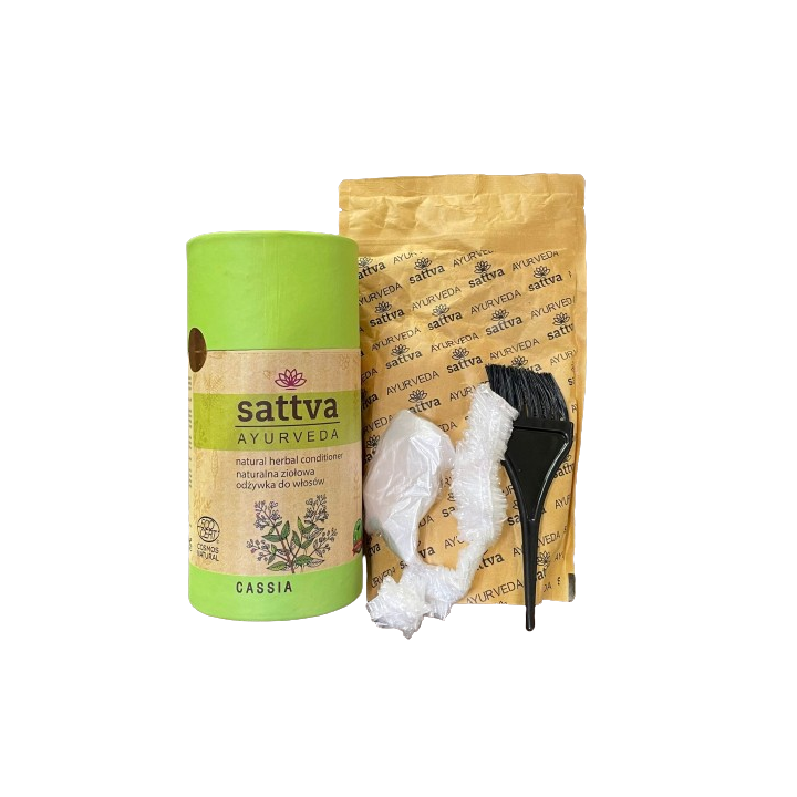 Odżywka Bezbarwna Cassia Neutralna Henna Wegańska ECO 150 g - Sattva -