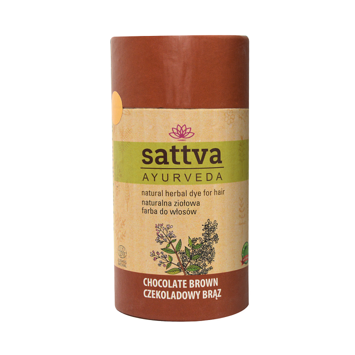 Henna Czekoladowy Brąz Ayurvedyjska Wegańska ECO 150 g - Sattva - Ekoc