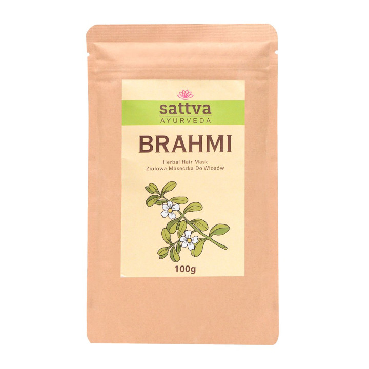 Maseczka Ziołowa do Włosów Brahmi Wegańska 100 g - Sattva - Ekochatka