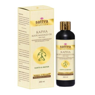 Olej do Masażu Rozgrzewający z Tulsi Wegański 200 ml - Sattva - Ekocha