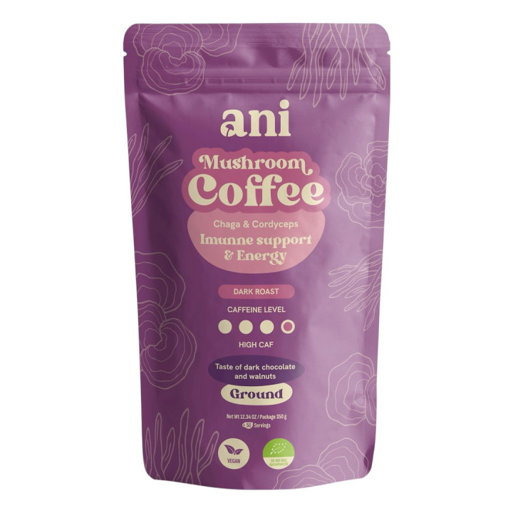 Kawa Mielona Arabica z Chaga i Cordyceps BIO 350 g - Ani - Ekochatka