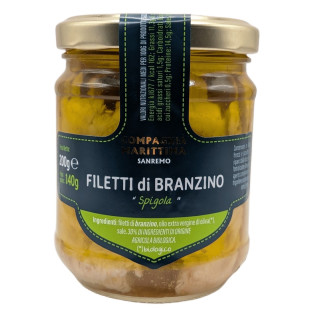 Filety z Okonia Morskiego w Oliwie Extra Virgin BIO 140 g - Compagnia 