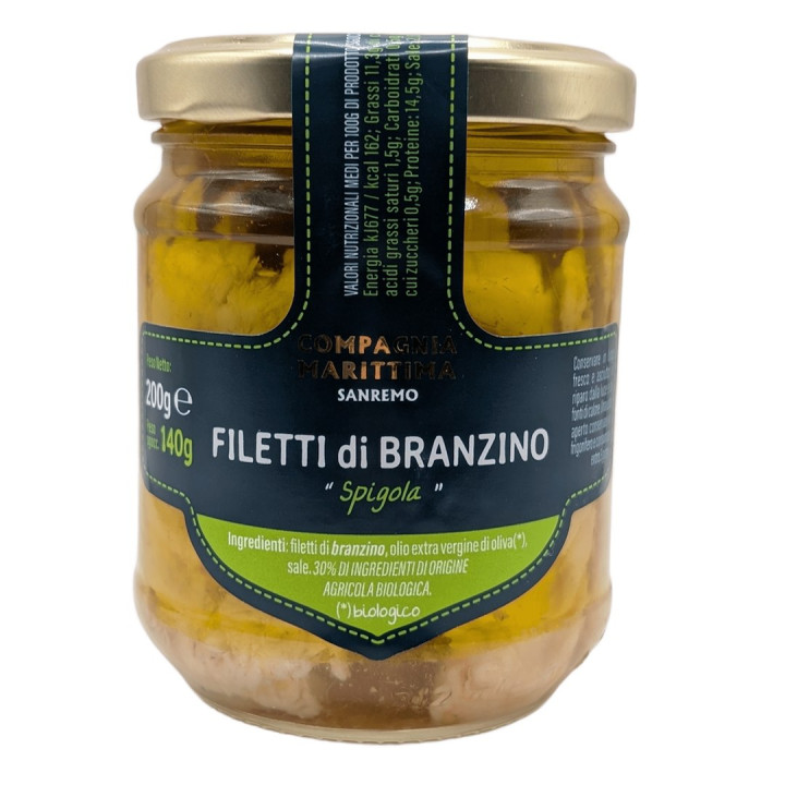 Filety z Okonia Morskiego w Oliwie Extra Virgin BIO 140 g - Compagnia 