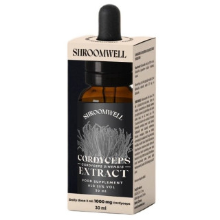 Cordyceps Sinensis Ekstrakt w Kroplach Wegański 30 ml - Shroomwell - E
