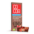 Czekolada Kremowa z Truskawkami bez Cukru BIO Wegańska 40 g - Cocoa