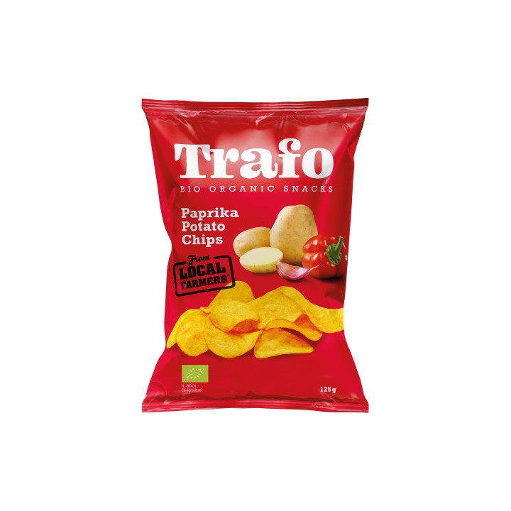 Chipsy Ziemniaczane Paprykowe BIO 125 g Wegańskie Bezglutenowe - Trafo