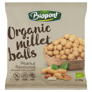 Chrupki Jaglane z Orzeszkami Ziemnymi Prażonymi Bezglutenowe BIO 75 g 