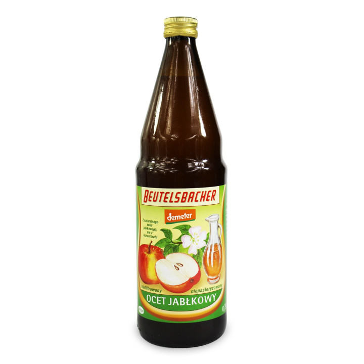 Ocet Jabłkowy Niefiltrowany Demeter BIO 5% 750 ml - Beutelsbacher - Ek