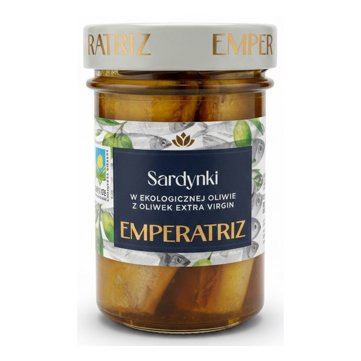 Sardynki Europejskie w Oliwie z Oliwek Extra Virgin BIO 126 g - Empera