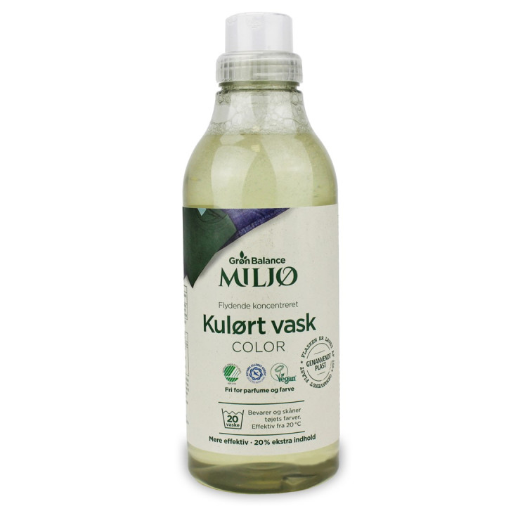 Płyn do Prania Kolorowych Ubrań Ekologiczny Koncentrat 900 ml 20 Prań 