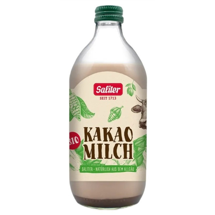 Mleko Czekoladowe UHT BIO 500 ml Półtłuste - Saliter - Ekochatka