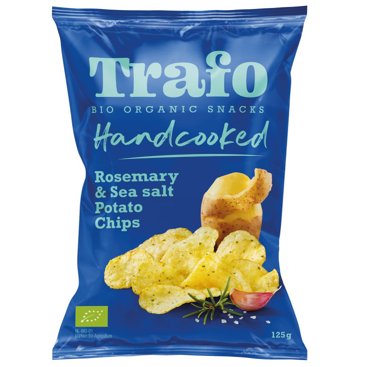 Chipsy Ziemniaczane z Rozmarynem i Solą Morską BIO 125 g - Trafo - Eko