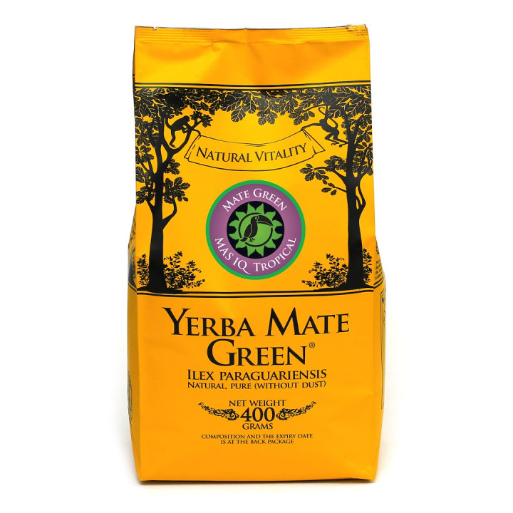Yerba Mate Mas Iq Tropical Wegańska 400 g - Yerba Mate Green - Ekochat