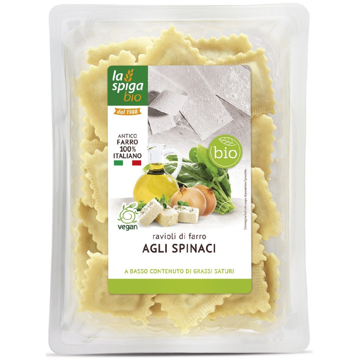 Ravioli Świeże z Tofu i Szpinakiem BIO Wegańskie 250 g - La Spiga - Ek
