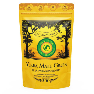 Yerba Mate Mango Tropicales Wegańska 500 g - Yerba Mate Green - Ekocha