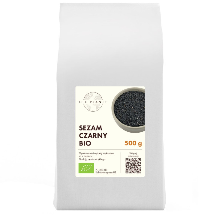 Sezam Czarny Niełuskany BIO 500 g - The Planet - Ekochatka