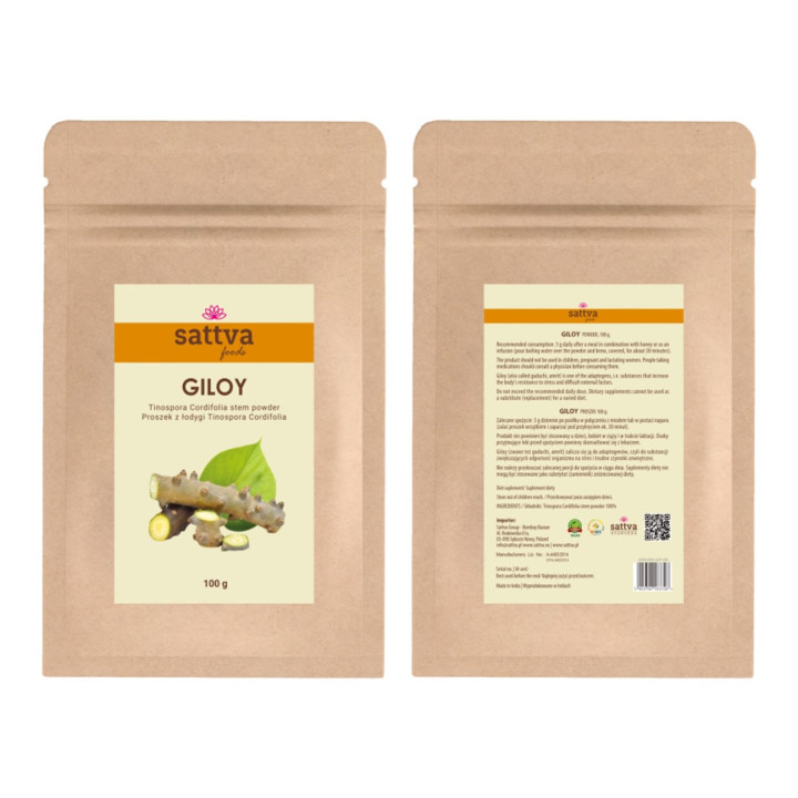 Giloy w Proszku Adaptogen Wegański 100 g - Sattva - Ekochatka
