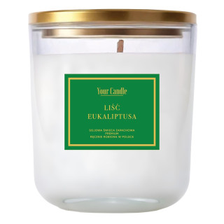Świeca Sojowa Zapachowa Liść Eukaliptusa Wegańska 180 ml - Your Candle
