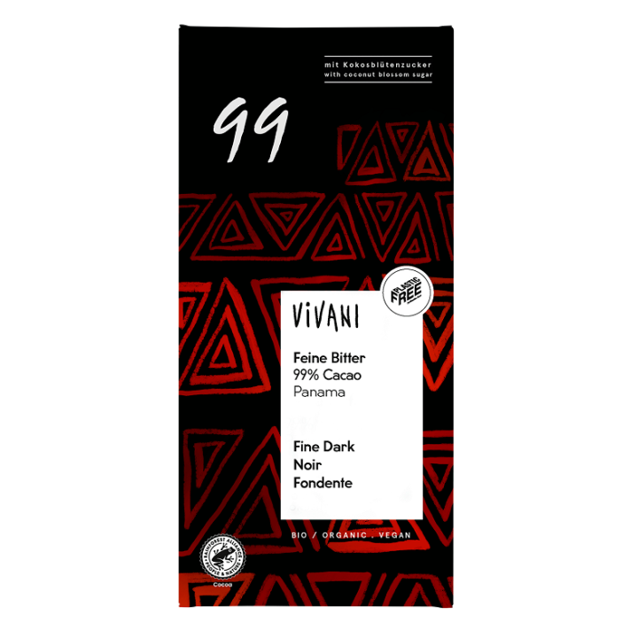 Czekolada Gorzka 99% BIO Wegańska 80 g - Vivani - Ekochatka