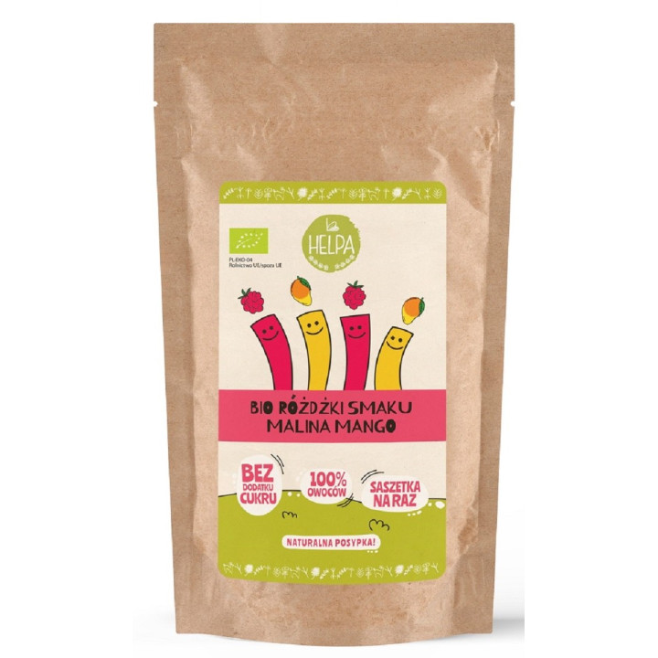 Różdżki Smaku MIX Malina Mango Liofilizowane Owoce BIO 10 x 2 g 20 g -